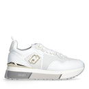 Sneakers Platform Donna LIU JO Maxi Wonder 01 in Pelle e Brighty Mesh Bianco