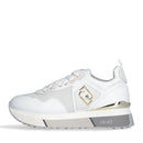 Sneakers Platform Donna LIU JO Maxi Wonder 01 in Pelle e Brighty Mesh Bianco
