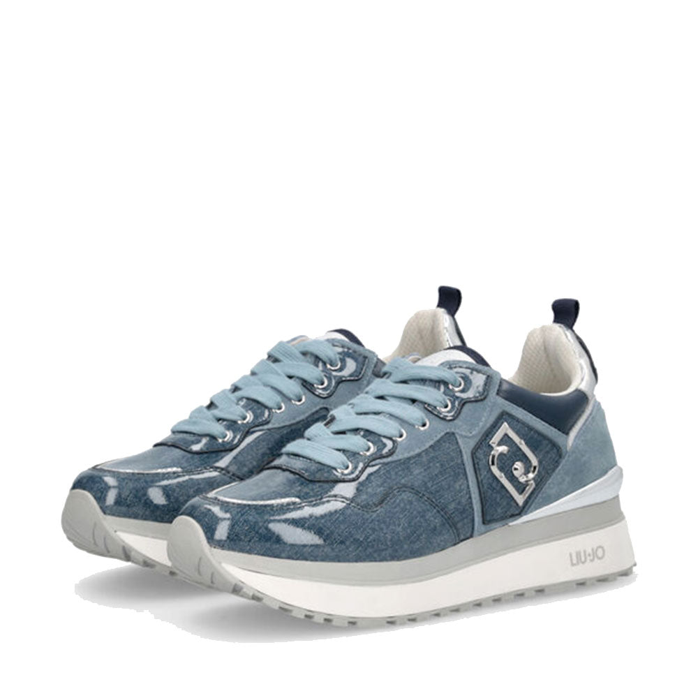 Sneakers Platform Donna LIU JO Maxi Wonder 01 in Suede e Denim