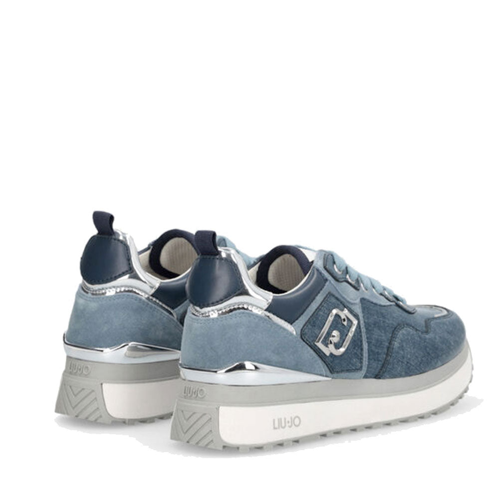 Sneakers Platform Donna LIU JO Maxi Wonder 01 in Suede e Denim