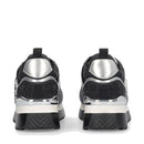 Sneakers Platform Donna LIU JO Maxi Wonder 01 in Raso Sfumato e Strass Black e White