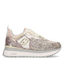 Sneakers Platform Donna LIU JO Maxi Wonder 01 Full Glitter Light Gold Copper