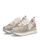 Sneakers Platform Donna LIU JO Maxi Wonder 01 Full Glitter Light Gold Copper