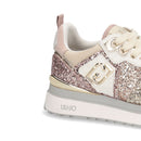 Sneakers Platform Donna LIU JO Maxi Wonder 01 Full Glitter Light Gold Copper