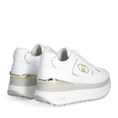 Sneakers Super Platform Donna LIU JO Maxi Wonder Plus 01 in Pelle Bianca