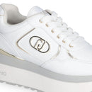 Sneakers Super Platform Donna LIU JO Maxi Wonder Plus 01 in Pelle Bianca