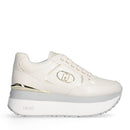 Sneakers Super Platform Donna LIU JO Maxi Wonder Plus 01 in Pelle color Latte