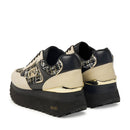 Sneakers Super Platform Donna LIU JO Maxi Wonder Plus 01 in Pelle Suede e Tessuto Rope Black