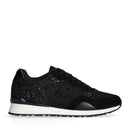 Sneakers Running LIU JO Maxi Wonder Low 02 in Glitter Mesh e Suede Nero