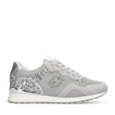 Sneakers Running LIU JO Maxi Wonder Low 02 in Glitter Mesh e Suede Loft Silver