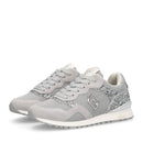 Sneakers Running LIU JO Maxi Wonder Low 02 in Glitter Mesh e Suede Loft Silver