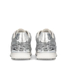 Sneakers Running LIU JO Maxi Wonder Low 02 in Glitter Mesh e Suede Loft Silver