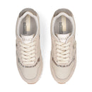 Sneakers Running LIU JO Maxi Wonder Low 02 in Glitter Mesh e Suede Corda Light Gold