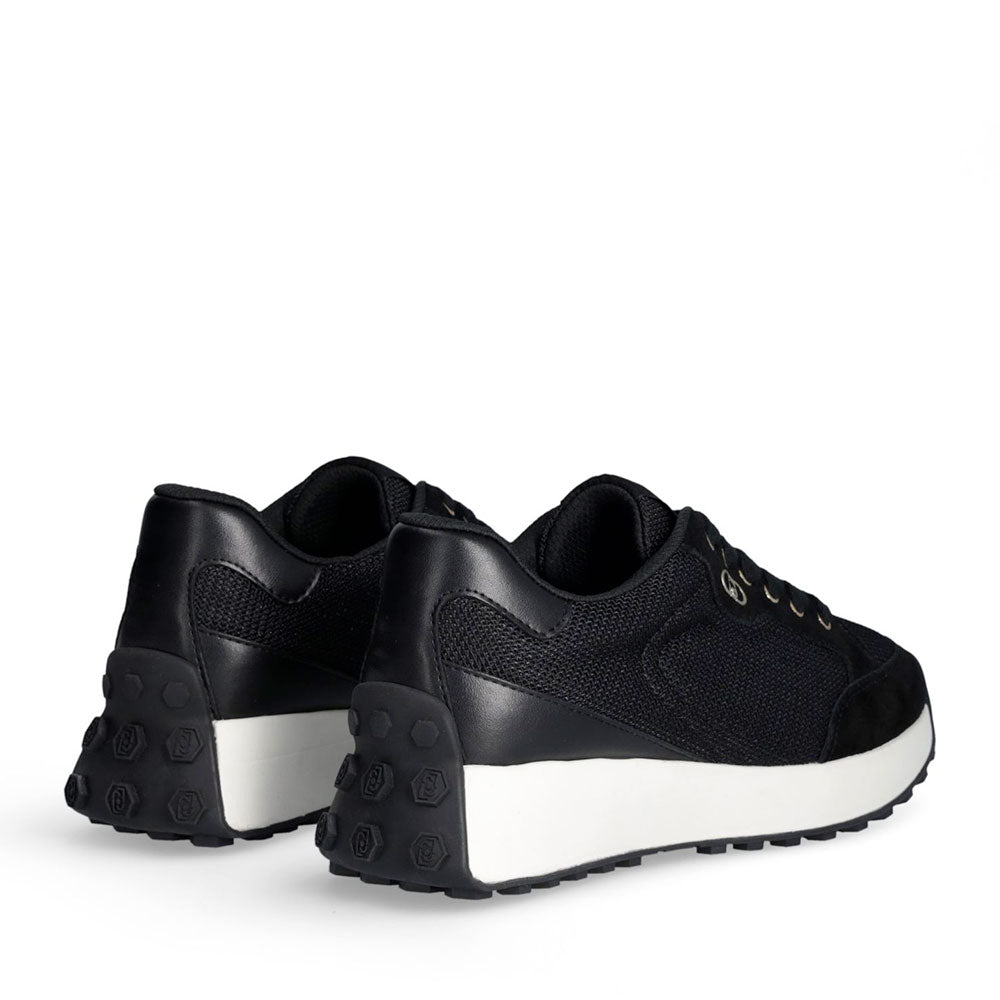Sneakers Donna LIU JO Lolo 20 in Suede e Brighty Mesh Nero