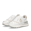 Sneakers Platform Donna LIU JO Amazing 25 in Pelle Bianca e Inserti Laminati Oro