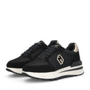 Sneakers Platform LIU JO Amazing 25 in Suede e Mesh Black Light Gold