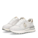 Sneakers Platform LIU JO Amazing 25 in Suede e Mesh Off White Light Gold
