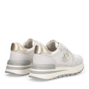 Sneakers Platform LIU JO Amazing 25 in Suede e Mesh Off White Light Gold