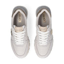 Sneakers Platform LIU JO Amazing 25 in Suede e Mesh Off White Light Gold