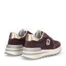 Sneakers Platform LIU JO Amazing 25 in Suede e Mesh Cremisi Light Gold