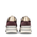 Sneakers Platform LIU JO Amazing 25 in Suede e Mesh Cremisi Light Gold