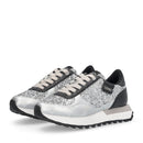 Sneakers Running LIU JO Evelyn 915 Full Glitter Silver con Inserti Laminati