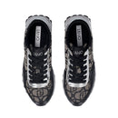 Sneakers Running LIU JO Evelyn 915 in Tessuto Jacquard con Logo Monogram Black Silver
