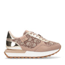 Sneakers Running LIU JO Evelyn 915 in Tessuto Jacquard con Logo Monogram Beige Gold