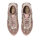 Sneakers Running LIU JO Evelyn 915 in Tessuto Jacquard con Logo Monogram Beige Gold