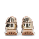 Sneakers Running LIU JO Evelyn 915 in Tessuto Jacquard con Logo Monogram Beige Gold