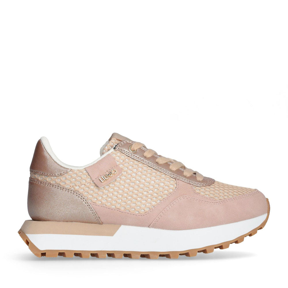 Sneakers Running LIU JO Evelyn 915 in Mesh Glitter Nude