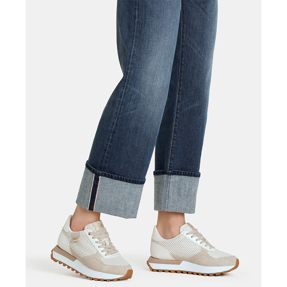 Sneakers Running LIU JO Evelyn 915 in Microfibra e Mesh Milk