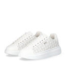 Sneakers Platform LIU JO Babol 01 Bianche Saffiano stampa Logo Monogram