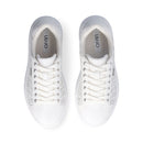 Sneakers Platform LIU JO Babol 01 Bianche Saffiano stampa Logo Monogram