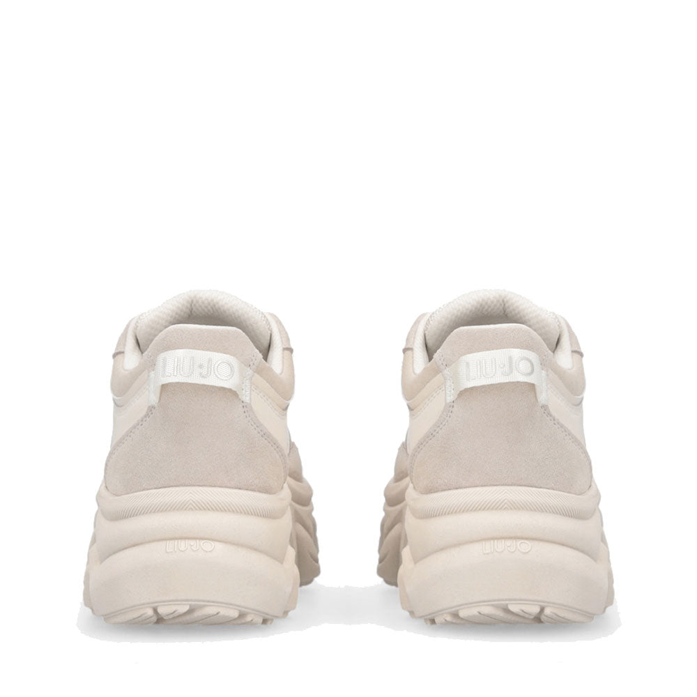 Scarpe Donna LIU JO Steffy 01 Sneakers Chuncky in Suede e Pelle color Latte