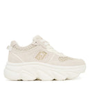 Scarpe Donna LIU JO Steffy 01 Sneakers Chuncky in Suede e Glitter color Latte