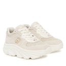 Scarpe Donna LIU JO Steffy 01 Sneakers Chuncky in Suede e Glitter color Latte