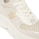 Scarpe Donna LIU JO Steffy 01 Sneakers Chuncky in Suede e Glitter color Latte