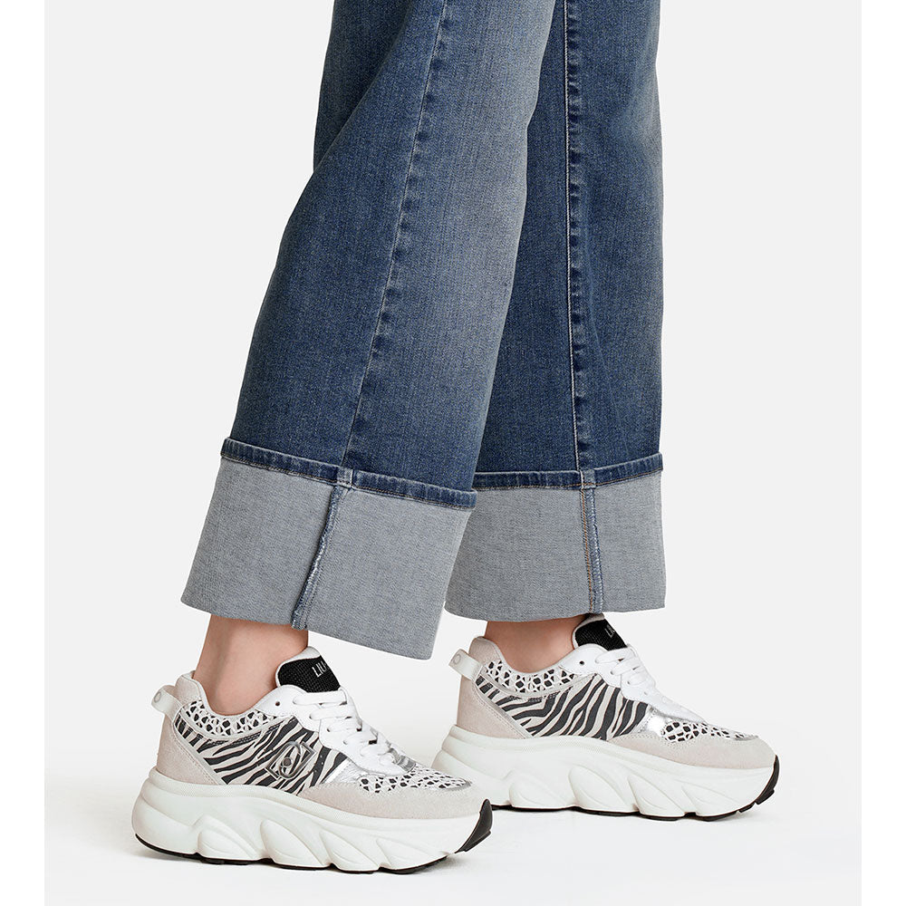 Scarpe Donna LIU JO Steffy 01 Sneakers Chuncky in Suede stampa Zebra