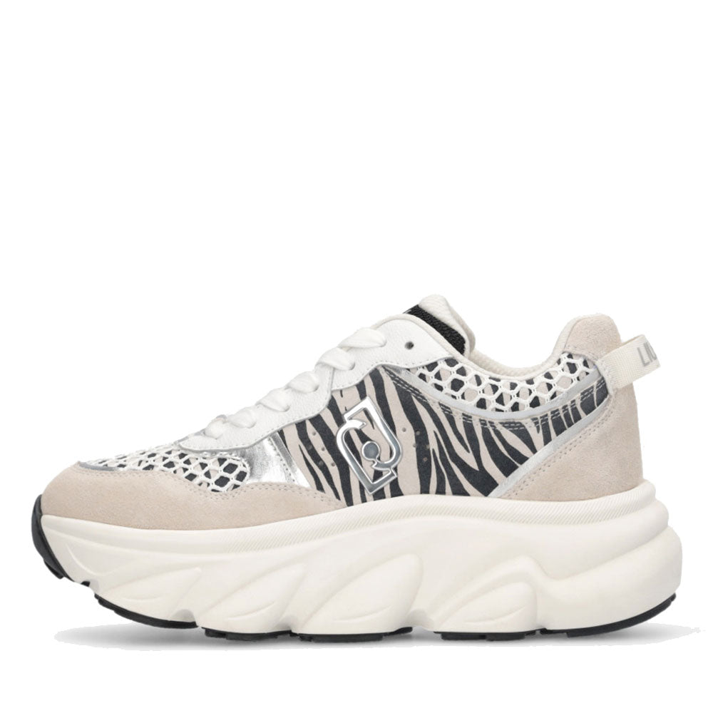 Scarpe Donna LIU JO Steffy 01 Sneakers Chuncky in Suede stampa Zebra