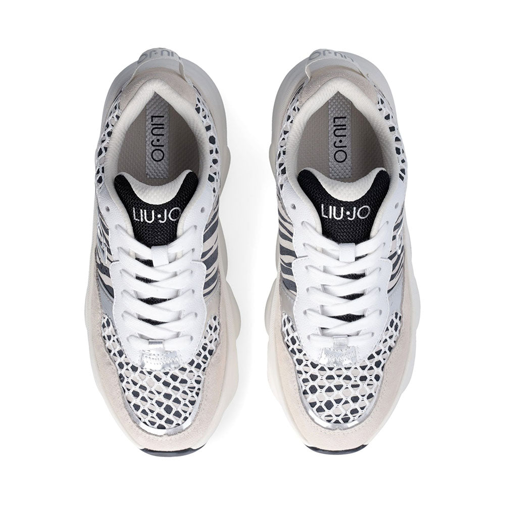 Scarpe Donna LIU JO Steffy 01 Sneakers Chuncky in Suede stampa Zebra