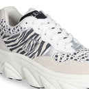 Scarpe Donna LIU JO Steffy 01 Sneakers Chuncky in Suede stampa Zebra