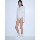 Sneakers Platform LIU JO Elodie 01 in Pelle Bianca con Maxi Logo Embossed