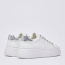 Sneakers Platform LIU JO Elodie 01 in Pelle Bianca con Maxi Logo Embossed