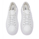 Sneakers Platform LIU JO Elodie 01 in Pelle Bianca con Maxi Logo Embossed