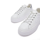Sneakers Platform LIU JO Elodie 01 in Pelle Bianca con Maxi Logo Embossed