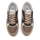 Sneakers Donna LIU JO Trixie 01 in Suede e Mesh Havana e Moka