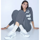 Sneakers Donna LIU JO Trixie 01 in Mesh Metalizzato Bianco e Inserti Laminati