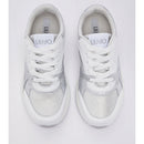 Sneakers Donna LIU JO Trixie 01 in Mesh Metalizzato Bianco e Inserti Laminati