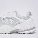 Sneakers Donna LIU JO Trixie 01 in Mesh Metalizzato Bianco e Inserti Laminati